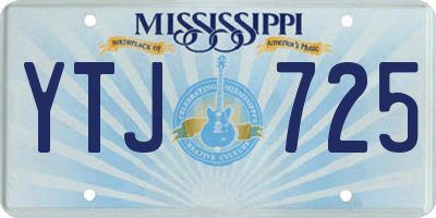 MS license plate YTJ725