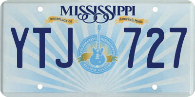 MS license plate YTJ727