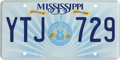 MS license plate YTJ729