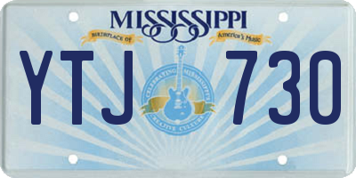 MS license plate YTJ730