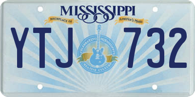 MS license plate YTJ732