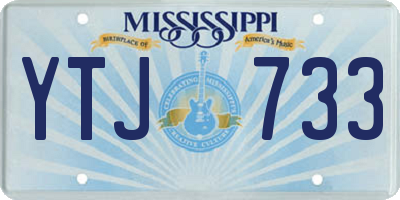 MS license plate YTJ733