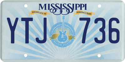 MS license plate YTJ736