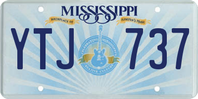 MS license plate YTJ737