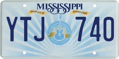 MS license plate YTJ740