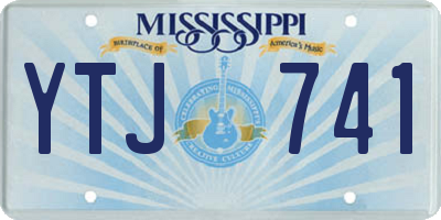 MS license plate YTJ741