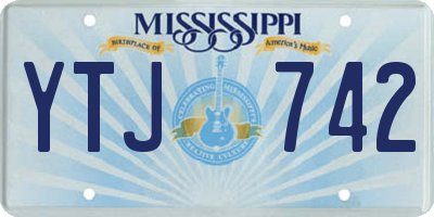 MS license plate YTJ742