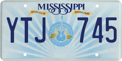 MS license plate YTJ745