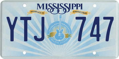 MS license plate YTJ747