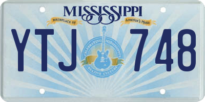 MS license plate YTJ748