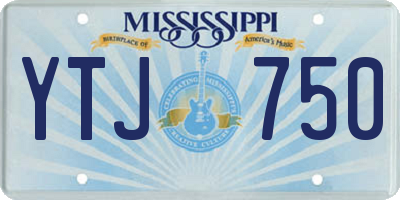 MS license plate YTJ750