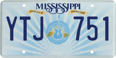 MS license plate YTJ751