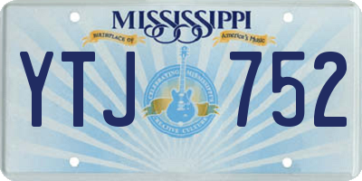 MS license plate YTJ752