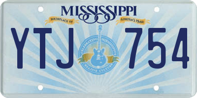 MS license plate YTJ754