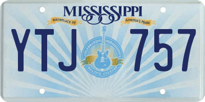MS license plate YTJ757