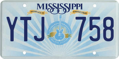 MS license plate YTJ758
