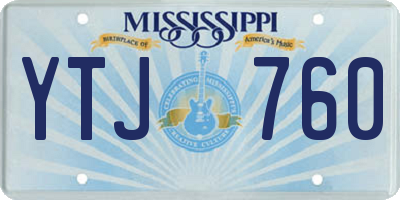 MS license plate YTJ760