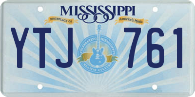 MS license plate YTJ761