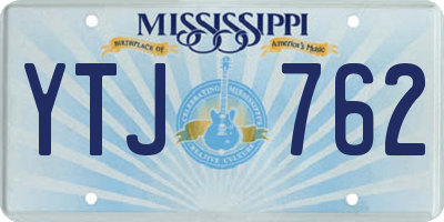 MS license plate YTJ762