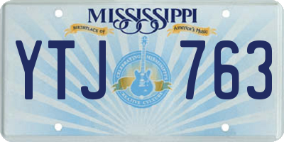MS license plate YTJ763