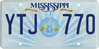 MS license plate YTJ770