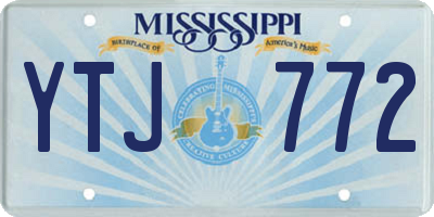 MS license plate YTJ772