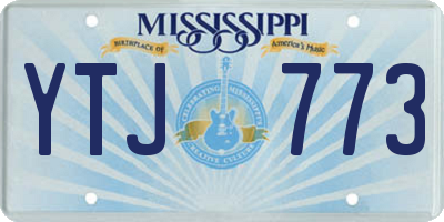 MS license plate YTJ773