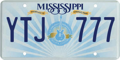 MS license plate YTJ777