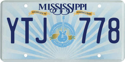 MS license plate YTJ778