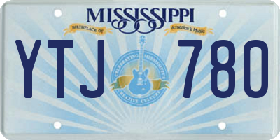 MS license plate YTJ780