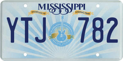 MS license plate YTJ782