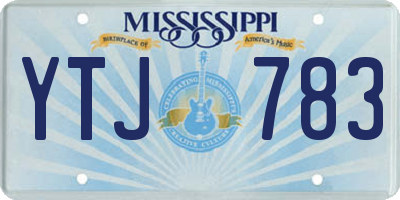 MS license plate YTJ783