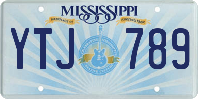 MS license plate YTJ789