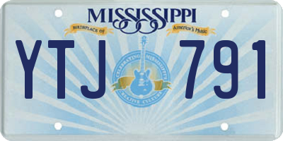 MS license plate YTJ791