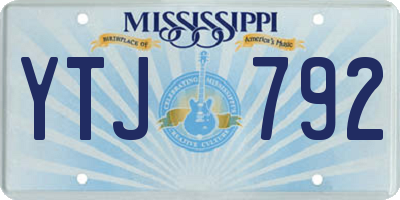 MS license plate YTJ792