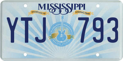 MS license plate YTJ793