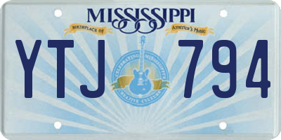 MS license plate YTJ794