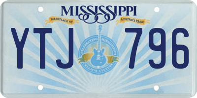 MS license plate YTJ796
