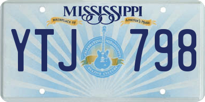 MS license plate YTJ798