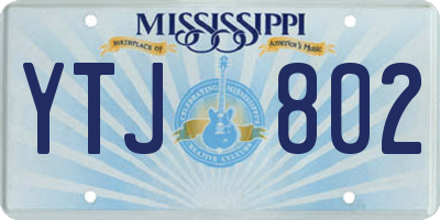 MS license plate YTJ802