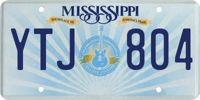 MS license plate YTJ804