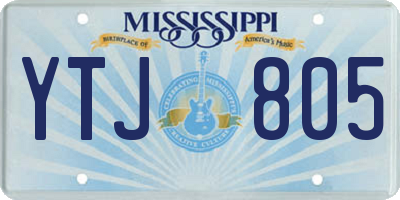 MS license plate YTJ805