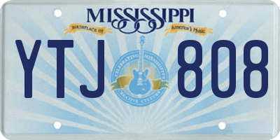 MS license plate YTJ808