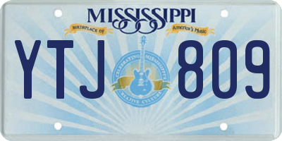 MS license plate YTJ809