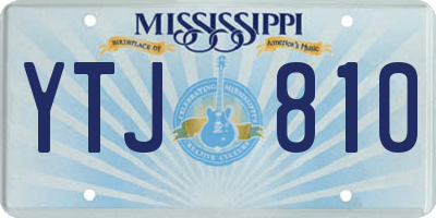 MS license plate YTJ810