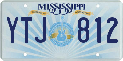 MS license plate YTJ812