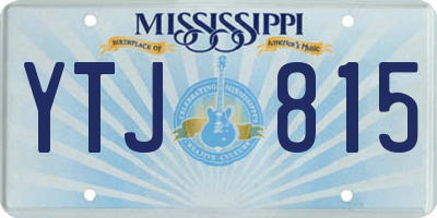 MS license plate YTJ815