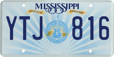 MS license plate YTJ816