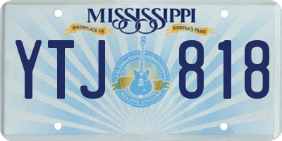 MS license plate YTJ818