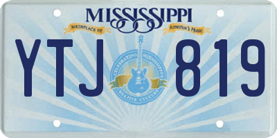 MS license plate YTJ819